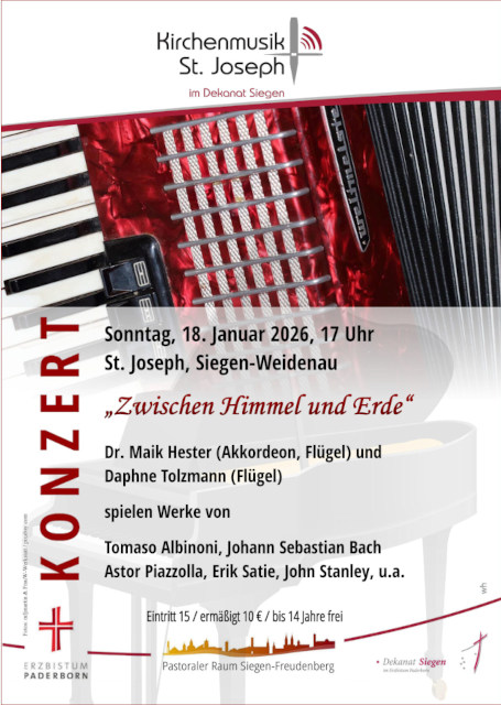 Plakat zum Konzert mit Maik Hester und Daphne Tolzmann am 18.01.2026 in Siegen